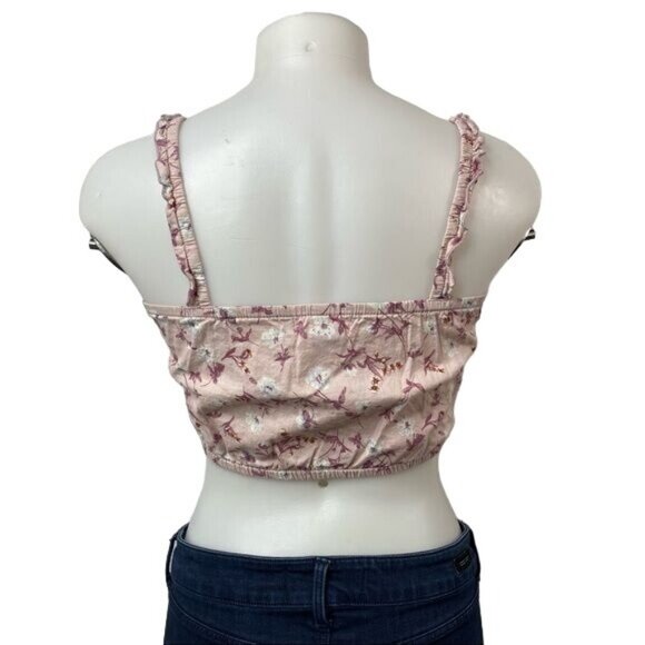 Ivy & Main Floral Tube Tank Pink Lavender Crop Tank Top Size XS& - Picture 7 of 7